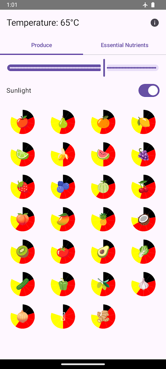 Nutrient Sensitivity app screenshot